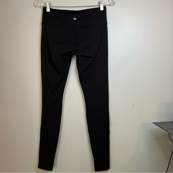 Lululemon Women's Wunder Under Leggings Multicolor Floral Front Black Back Sz 6 - Picture 7 of 8